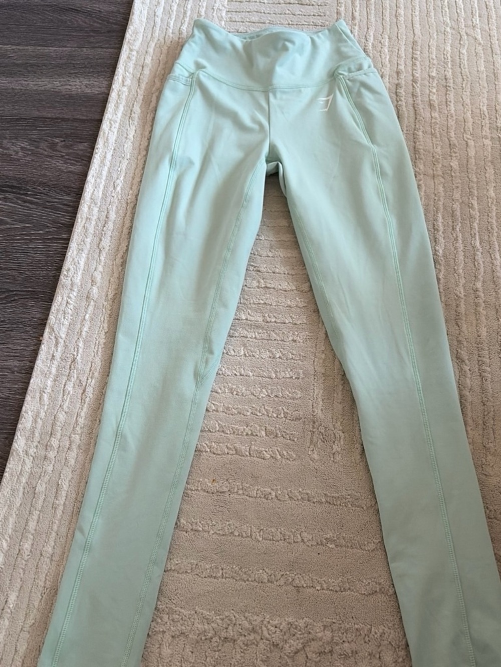 Gym shark Mint Green Leggings with Subtle Logo xs